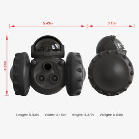 PawPartner Dog Tumbler Interactive Toys Increases Pet IQ Slow Feeder Labrador French Bulldog Swing Training Food Dispenser (Ships From: China, Color: Black)