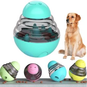 Dog Toys Food Ball Food Dispenser Training Balls Interactive Puppy Cat Slow Feed Pet Tumbler Toy Dogs Puzzle Toys Pet Supplies (Color: Green)