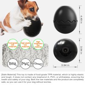 Large Dog Toy Dinosaur Eggs Fillable Slow Feeder Chew Interactive Toy Release Anxiety French Bulldog Labrador Pet Teeth Cleaning (Ships From: China, Color: Black)